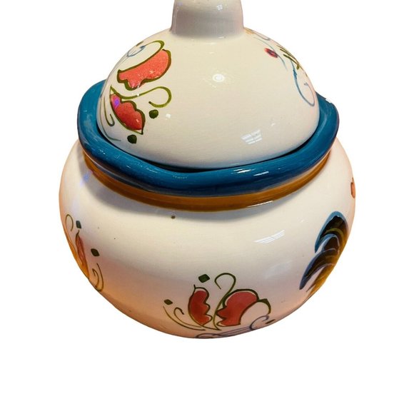 French Country Monte Carlo Las Vegas Hand Painted Sugar Bowl Souvenir - Picture 5 of 6
